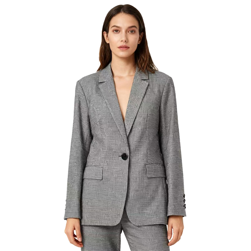 【D玛纳】修身细千鸟格西装外套修身型短外套女装DMA807/DMA1118