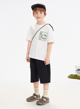 【马】儿童时尚百搭宽松休闲短袖T恤圆领时尚简约MA679