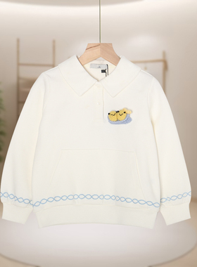 【马】儿童时尚百搭宽松翻领卫衣舒适长袖卫衣MA193