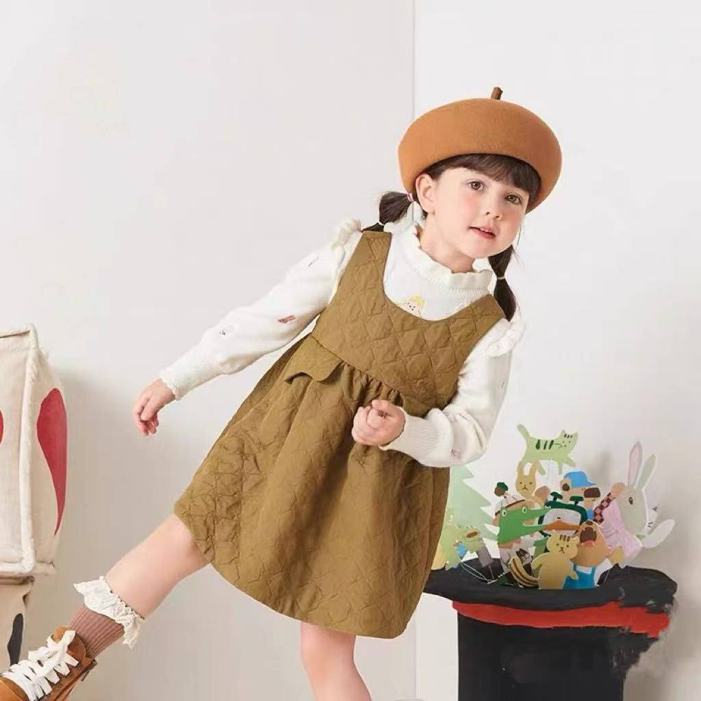 【马】儿童甜美可爱蝴蝶结无袖连衣裙甜美百搭国风MA110