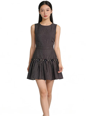 SP系列-时尚百搭气质短裙无袖高腰半身裙P112/P258