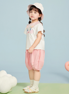 【马】儿童甜美百搭七分针织裤宽松时尚休闲裤MA179