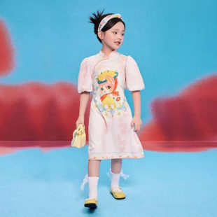 女童可爱卡通印花硬糖小姐旗袍裙YA178 年衣
