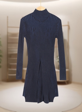 【MB】罗纹打底衫时尚高领针织衫毛衣简约气质百搭舒适显瘦MB637