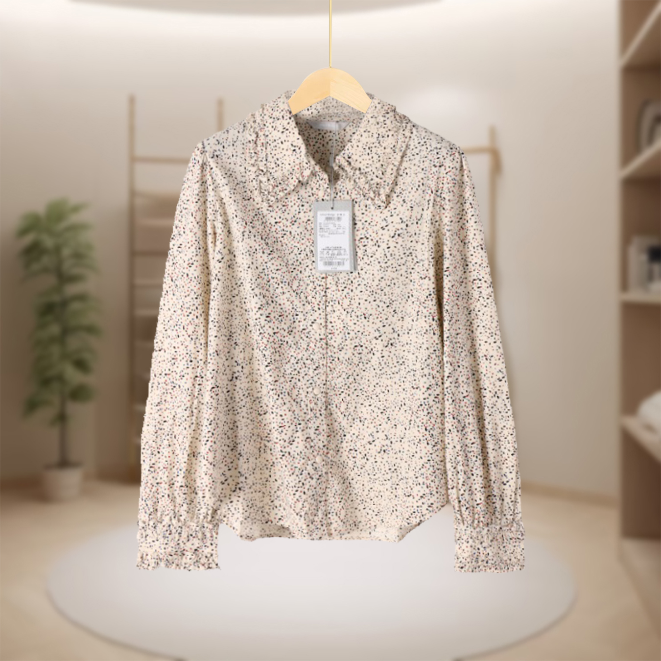 【MB】时尚休闲碎花衬衫日系复古衬衣百搭MB1072