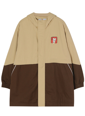 【马】奇顿系列儿童连帽拼色潮流风衣W410