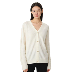 简约百搭毛衣女装 开衫 长袖 针织DMA1165 D玛纳