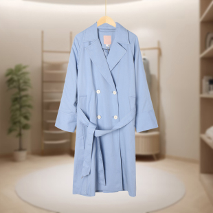 风衣外套JJ1638 双排扣中长款 简约百搭休闲时尚 JTCA320CSB