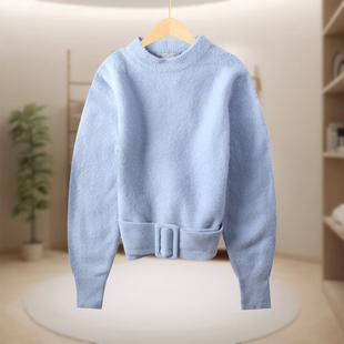 潮流气质休闲百搭女士圆领套头针织衫 时尚 MB738