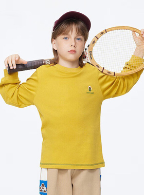 【马】儿童纯色卡通印花宽松长袖上衣百搭圆领舒适时尚MA693