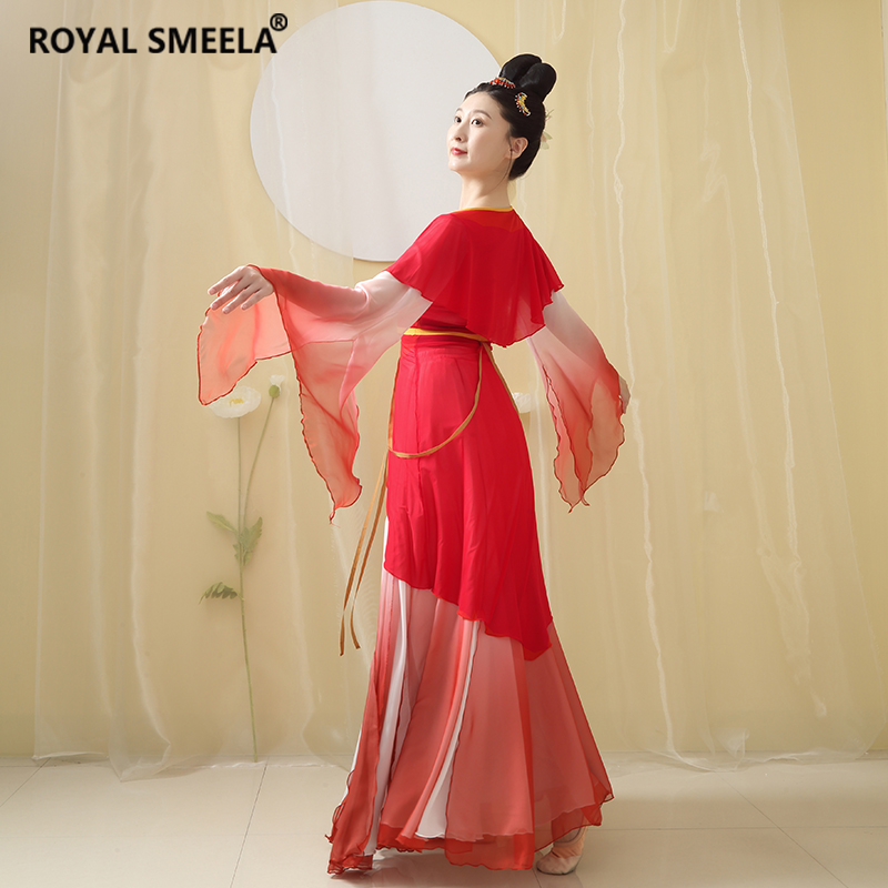 飘逸中国舞纱衣汉服演出服