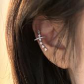 星河沦陷耳骨夹高级感轻奢日常耳夹无耳洞小众设计感耳饰 楼哈哈