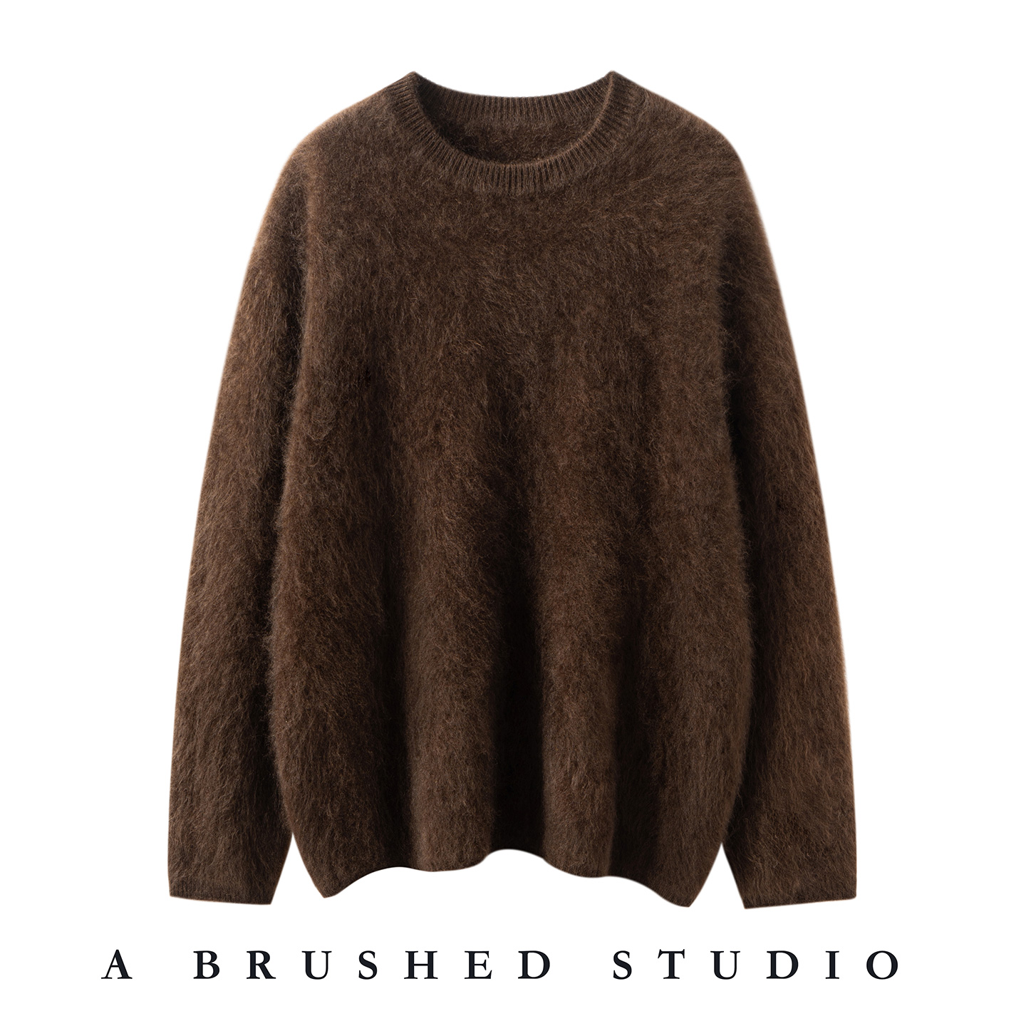 重磅慵懒拉绒100%山羊绒女毛衣