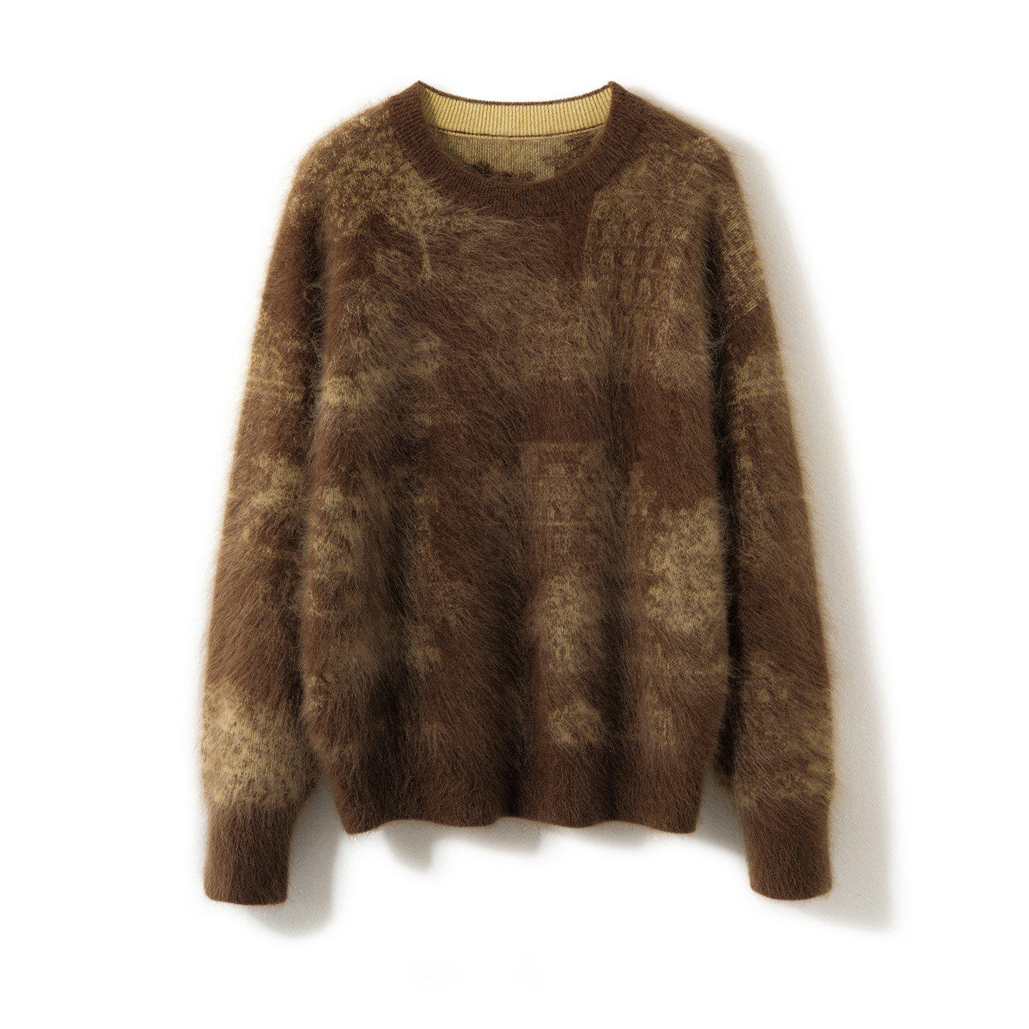 复古100%纯山羊绒衫女拉绒毛衣女圆领绣花软糯长袖宽松保暖打底衫,女装/女士精品,羊绒衫,淘宝优惠券,粉丝福利购,淘宝优惠卷