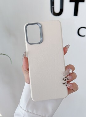 适用小米15皮纹手机壳防滑tpu可彩绘红米note14全包荔枝纹软壳