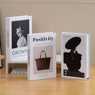 简约英文假书摆件样板间书柜装饰书仿真书创意小饰品道具模型书本