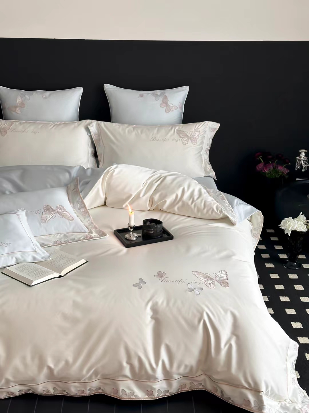 刺绣四件套全棉床单式公主