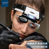 拜斯特头戴阅读3.5倍放大镜老人学生看报学习牙医电路板维修高清