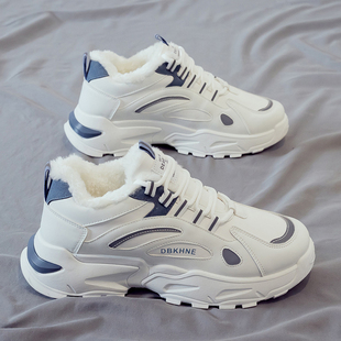 板鞋 2024冬冬新款 百搭加绒保暖棉鞋 潮流增高男鞋 休闲运动老爹潮鞋