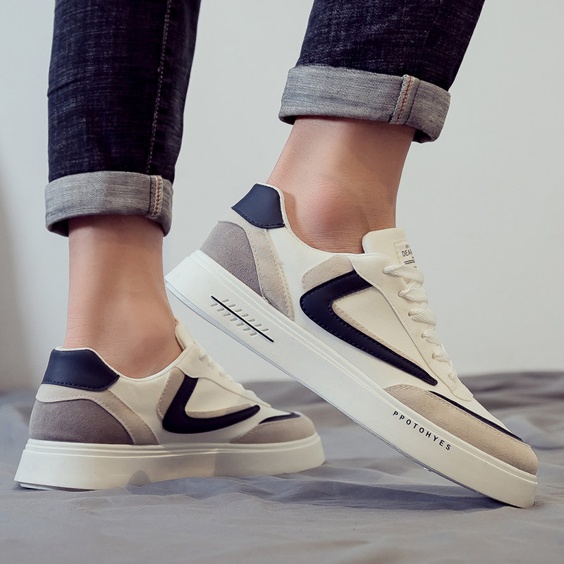 2024春季新款低帮帆布潮鞋潮流男鞋百搭休闲运动小白板鞋布鞋白鞋,流行男鞋,休闲板鞋,淘宝优惠券,粉丝福利购,淘宝优惠卷