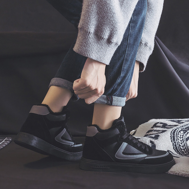스노우 부츠 남성 여름 작업복 마틴 남성 신발 유행 학생 하이 탑 스포츠 미끄럼 방지 플러스 벨벳 두꺼운 따뜻한 면화 신발