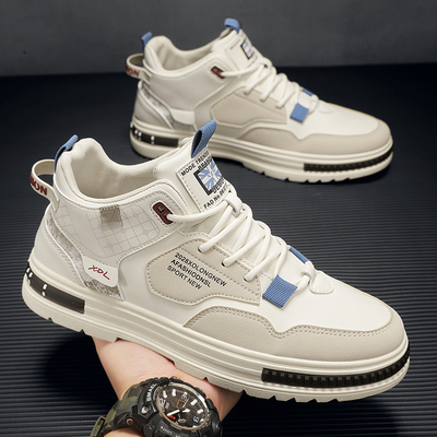 加绒棉鞋百搭小白潮鞋中帮板鞋