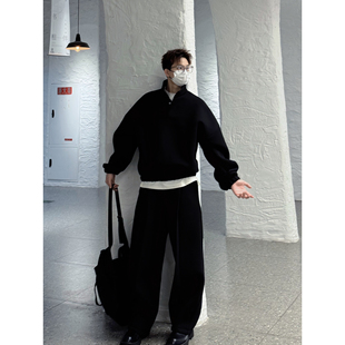 AYUN Studio 孙聖云啊雲 韩版廓形运动套装大码慵懒风立领卫衣潮