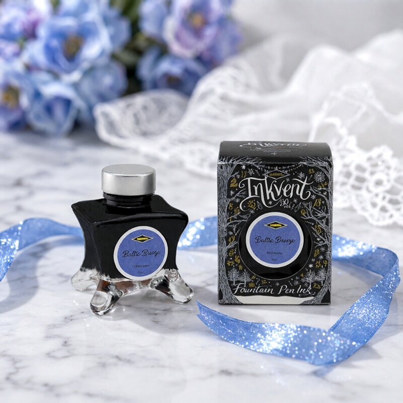 Diamine戴阿米黑圣诞钢笔限定墨水50ml八爪瓶 石窟 枯萎玫瑰 闪粉