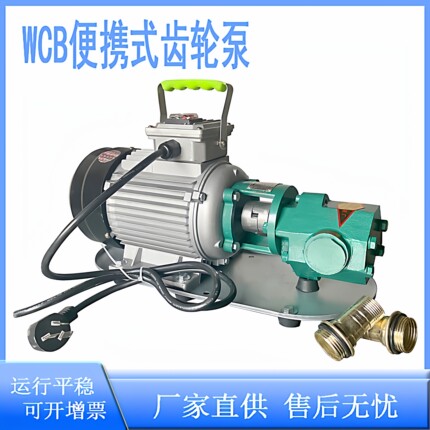 WCB便携式齿轮油泵榨油设备专用泵WCB30-50-75-100高温合金齿轮泵