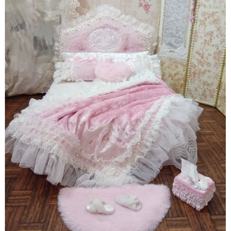 六分娃床10件套法欧式公主 blythe小布复古芭比ob27bjd3分4分床品