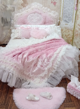 六分娃床10件套法欧式公主 blythe小布复古芭比ob27bjd3分4分床品