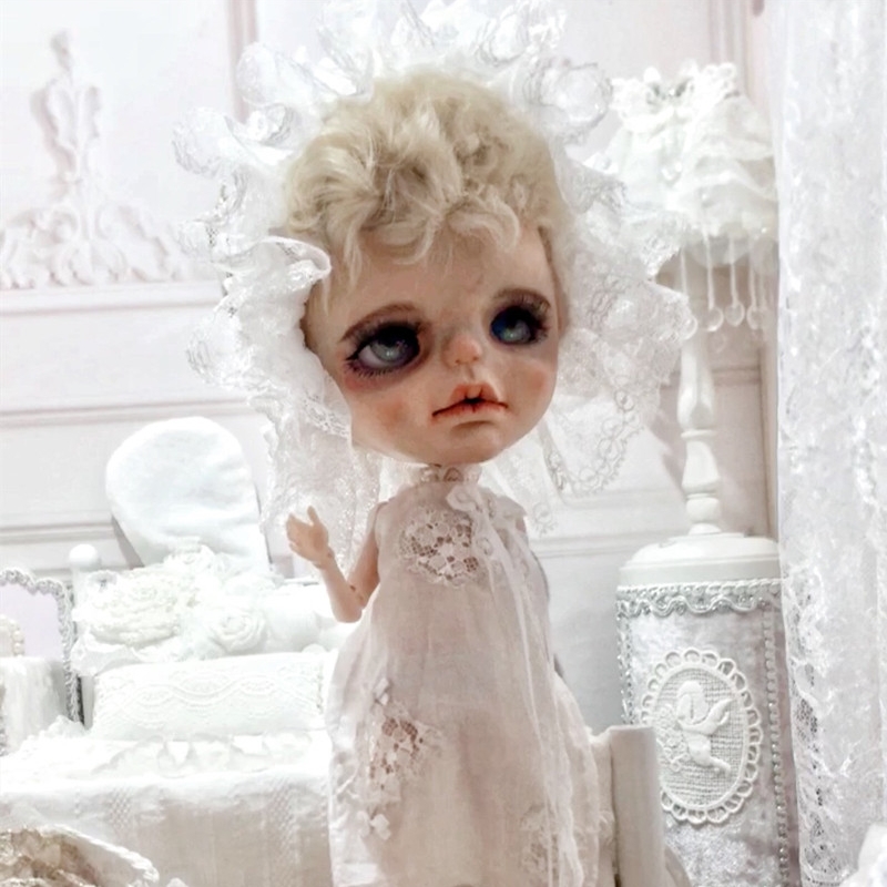 blythe睡衣裤连体 睡帽 拖鞋三件套可定制其它颜色ob24ob22娃衣