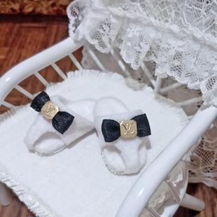 bjd拖鞋六分毛绒平底6分露趾仿夹脚拖定制配件饰娃用鞋子拍照道具