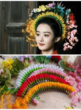 【一物一喜】浔埔簪花  赵丽颖同款传统簪花围  浴火新娘发冠