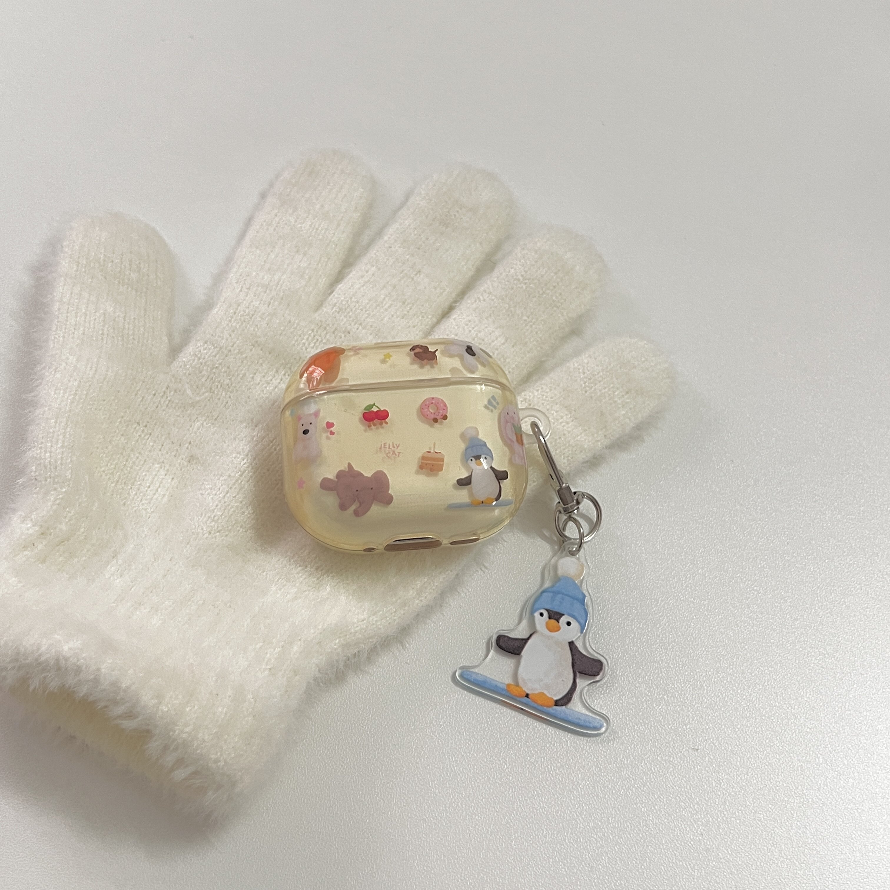 浅黄色卡通小动物airpodspro23保护套二三4代苹果耳机壳无线蓝牙苹果三代airpods1/2防摔可爱