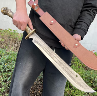 龙泉刀剑唐横刀户外防身一体短刀野营防身刀剑高锰钢唐横刀未开刃