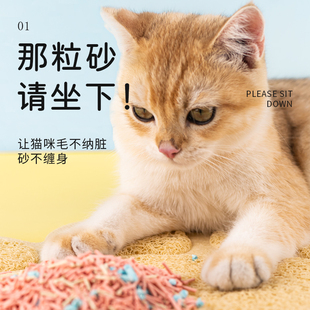 宠物猫砂垫防滑垫防猫砂带出猫咪蹭脚垫猫砂盆垫爪型猫厕垫子清洁