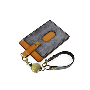 真皮植鞣头层牛皮卡套团体定制工牌手工雾蜡擦色证件挂颈门禁卡牌