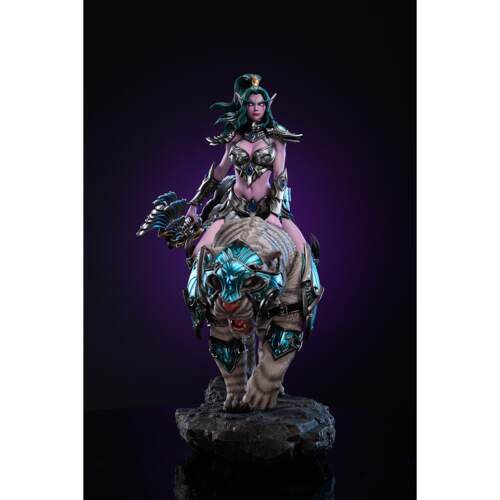 【现货】Monster studio WOW 魔兽 暗夜精灵 女猎手 雕像 漫迷坊