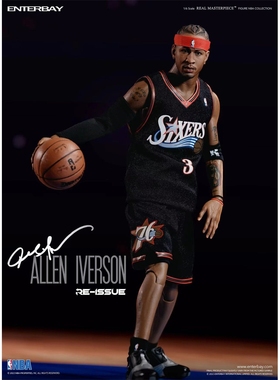 【现货】ENTERBAY EB 1/6 RM-1060 NBA 艾弗森 双头雕 蜡像级人偶
