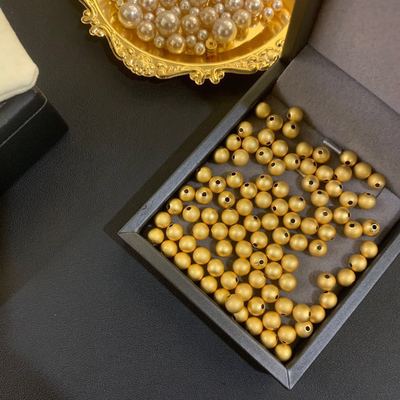 diy沙金磨砂面配饰手绳项链散珠