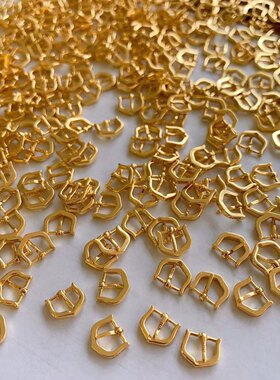 925纯银镀金白金色腰带扣万能卡扣diy手链戒指编织连接扣