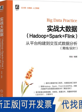 正版全新实战大数据（Hadoop+Spark+Flink）——从平台构建到交互式数据分析（离线/实时）9787111679660杨俊机械工业出版社