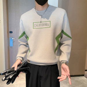 店主秋冬新款圆领套头针织毛衣打底衫男潮MY218-P68-控98图片