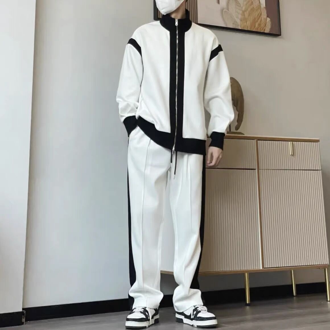 抖音直播套装网图A370-TZ10-P120,男装休闲套装,电商A370