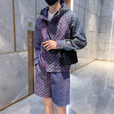 网红直播网格运动套装防晒服A370-TZ83-P145，男装休闲套装，电商A370