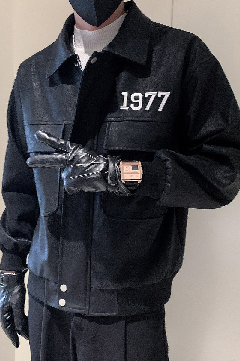 PY20-P115-控158秋季新款休闲个性潮牌机车服皮衣男夹克外套,男装皮衣,电商A370