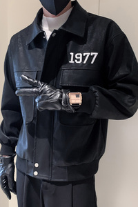 PY20-P115-控158 秋季新款休闲个性潮牌机车服皮衣男夹克外套图片