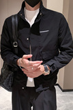 JK25-P88-控118秋季新款社会小伙立领夹克外套男黑2，男装夹克，电商A370