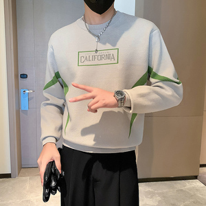 店主秋冬新款圆领套头针织毛衣打底衫男潮MY218-P68-控98图片